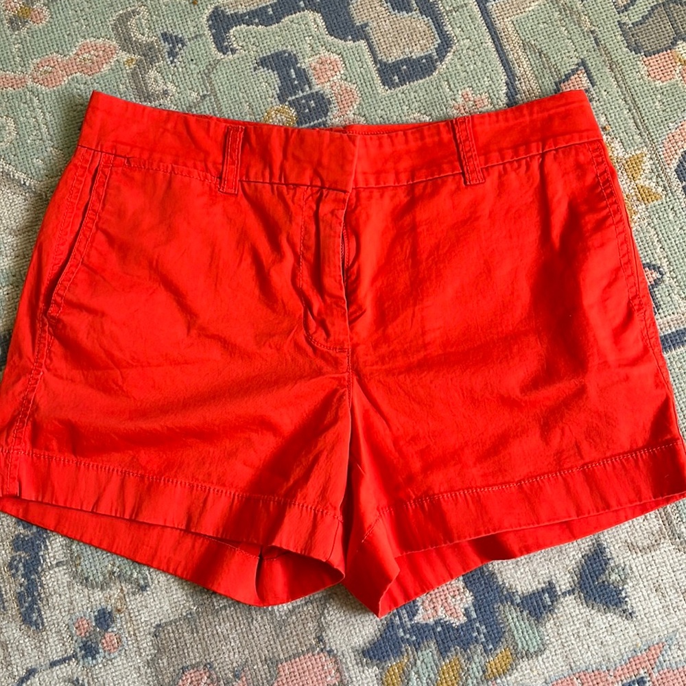 J Crew Womens 4 Shorts Chino Orange